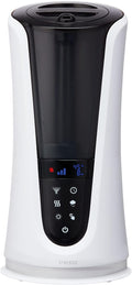 Homedics Ultrasonic Humidifier – Large Deluxe Air Humidifiers for Bedroom, Plants, Office – Cool and Warm Mist Humidifiers, Essential Oil Pads and Built-In Timer, 5 Mist Settings, White and Black