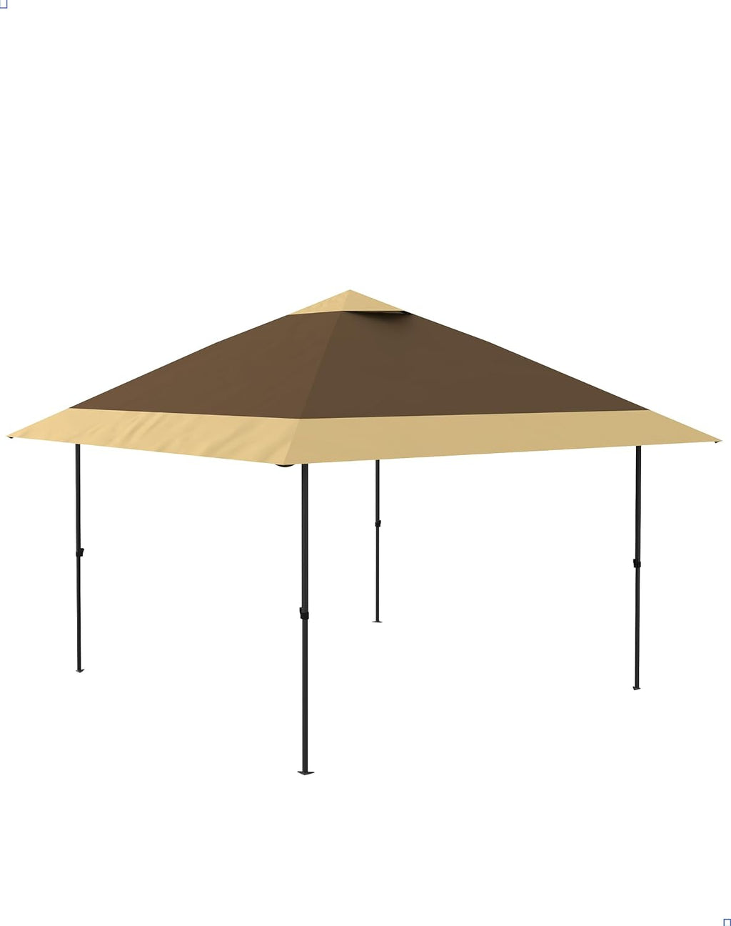 KYBOLT 12x12 Pop Up Gazebo Outdoor Canopy Shelter with 4 Stanbags, 8 Stakes Instant Gazebo Tent for Lawn, Garden, Backyard Deck (Khaki + Dark Khaki)