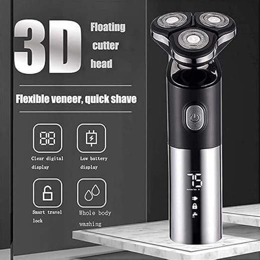 4 in 1 Multi Functional Men's Grooming Kit, Electric Shaver & Grooming Kit, Cordless USB Rechargeable Hair Razor with LED Display & Smart Charging Display, for Home or Travel