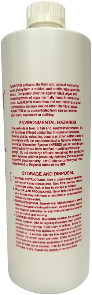 Silver Algaedyn Algae Remover Algaecide | Green and Mustard Algae Remover | Black Algae Remover | 32 oz. | 47-600 (2)