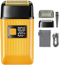 Electric Shavers for Bald Men, Electric Shaver Professional Razor Beard Trimmer Shaving Machine Waterproof Rechargeable Foil Shaver (Color : Yellow)