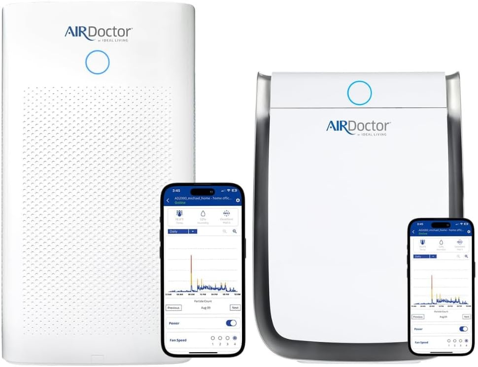 AIRDOCTOR 5500i SMART Air Purifier for Large Rooms & Open Concept and AIRDOCTOR 3500i SMART Air Purifier for Living Rooms & Bedrooms Bundle. 3 Stage Filtration with Pre-Filter, UltraHEPA, Carbon/VOC.