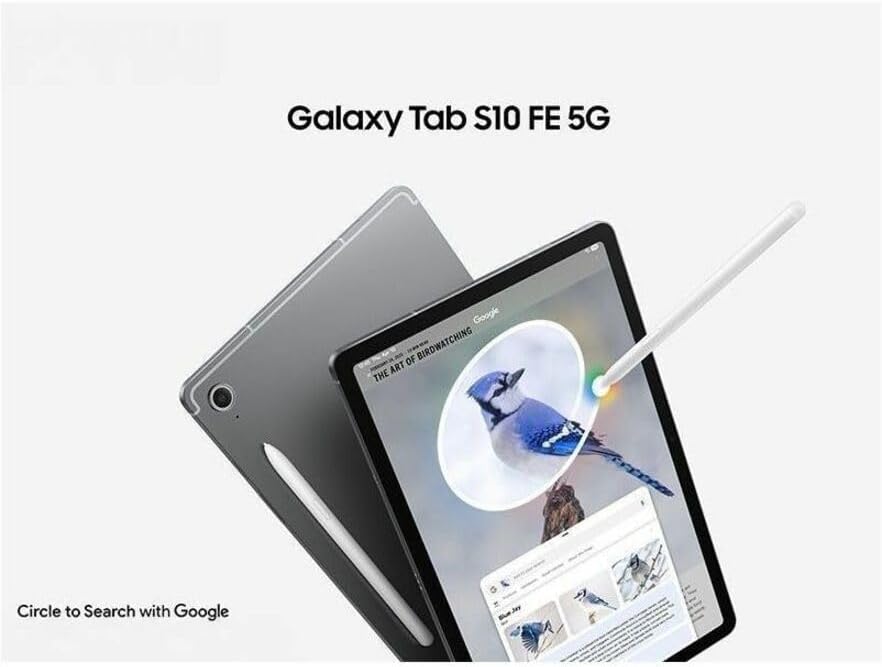 Samsung Galaxy Tab S10 FE 5G 10.9'128 GB,Android Tablet,(AT&T Network),IP68 Water & Dust-Resistant,Long Battery Life,Powerful Processor,S Pen, 13MP Camera,Lightweight Design,US Version, 2025,Gray