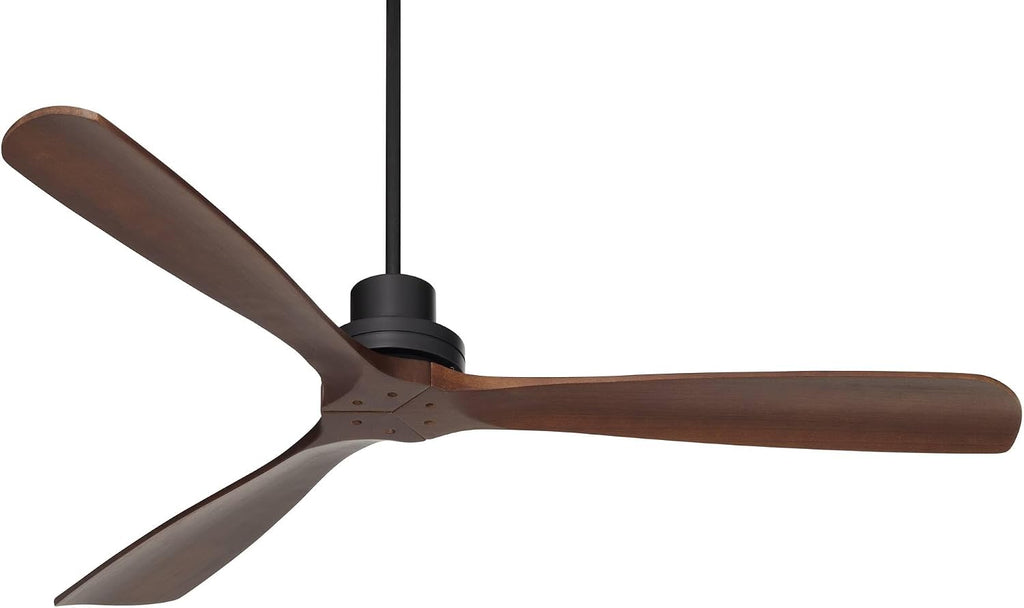 Casa Vieja 66' Delta-Wing XL DC Modern Industrial Indoor Ceiling Fan with Remote Control Matte Black Dark Walnut for Living Room Kitchen House Bedroom Kids Family Dining Home Office