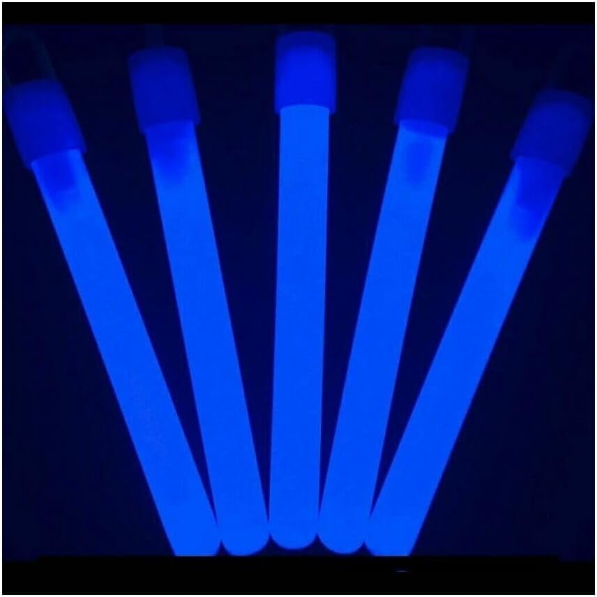 Glow Sticks Bulk Wholesale, 500 4' Blue Glow Stick Light Sticks. Bright Color, Kids Love Them! Glow 8-12 Hrs, 2-Year Shelf Life, Sturdy Packaging, GlowWithUs Brand…