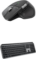Logitech MX Master 4 for Mac Ergonomic Wireless Bluetooth Mouse with Haptic Feedback + MX Keys S for Mac Wireless Bluetooth Keyboard with Backlit Low Profile Keys - USB-C, MacOS, iPad OS - Space Black