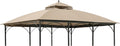 Garden Winds Reinforced RipLock 350 Replacement Canopy Top Cover Compatible with Somerset 10' x 12' Gazebo Model L-GZ212PCO-B – Beige