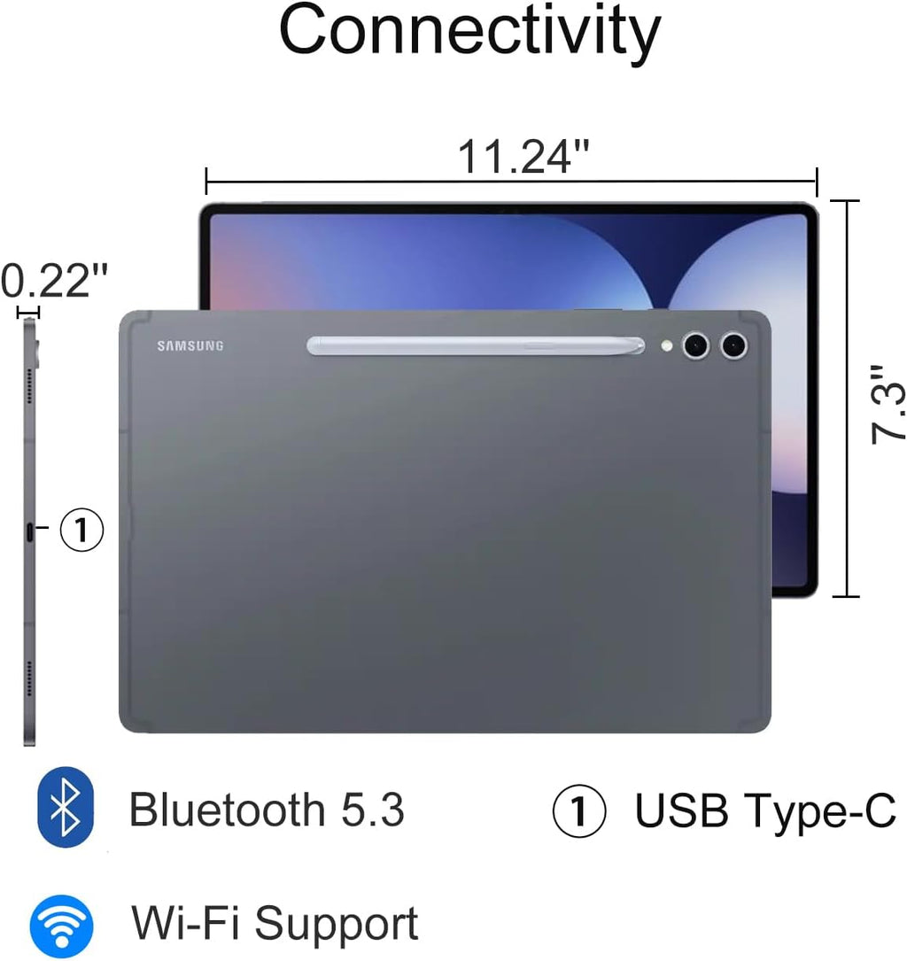 Samsung Galaxy Tab S10+ Plus, 12.4' AMOLED 2X 120Hz, 512GB Storage (256GB+256GB SD Card), Lightweight Android Tablet, Galaxy S Pen, AI Tools, 2K+ Touchscreen, 12GB RAM, 16-Hr Battery Life, SM-X820
