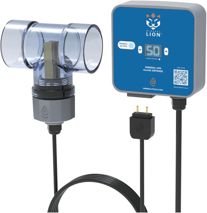 Pool Ionizer by ClearBlue Ionizer - Self-Cleaning, Inline Pool Ionizer - Nothing Floating - Installs in 30 Minutes - Works in All Sun Conditions (40,000 Gallons)