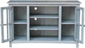 IC INTERNATIONAL CONCEPTS Entertainment/TV Stand with Open Shelves and 2 Doors in Gray - 48' Height