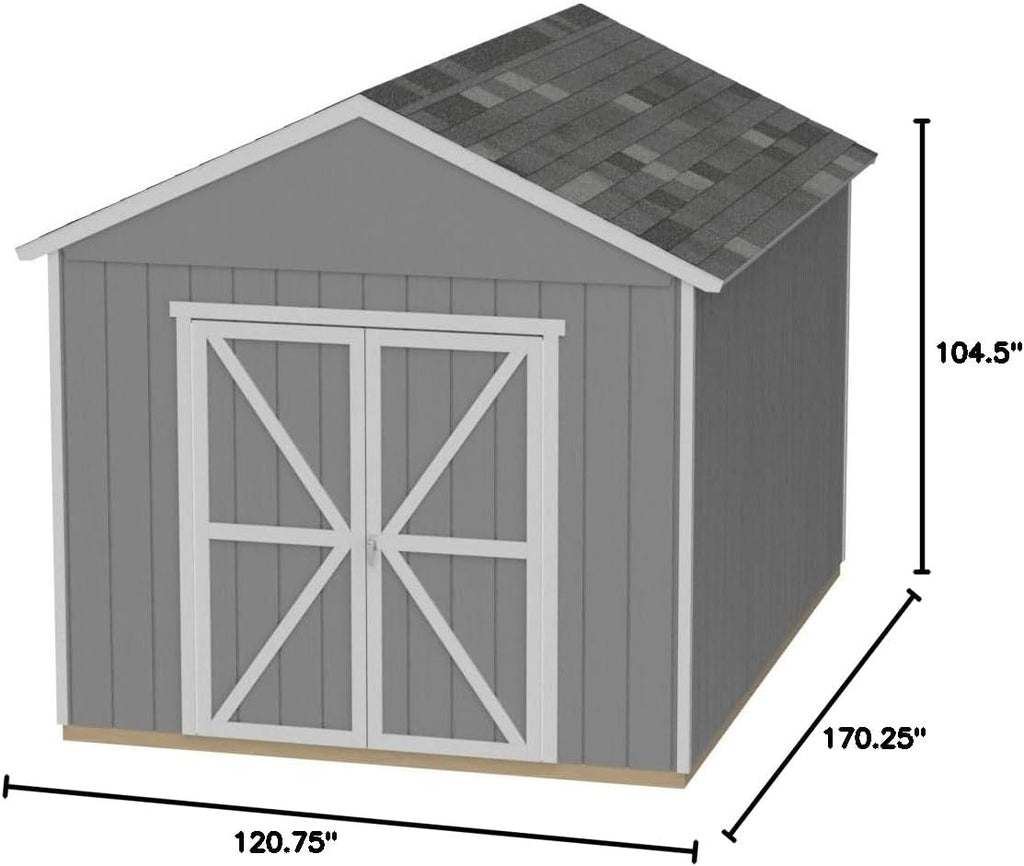 Handy Home Products Rookwood 10x14 Do-It-Yourself Wooden Storage Shed- Does not Include Floor kit, Paint or Roofing Shingles