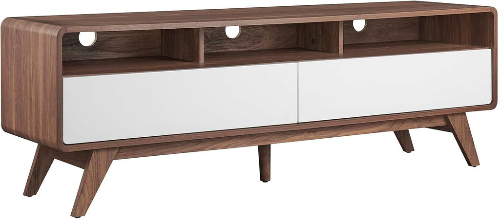 Modway Transmit Entertainment-Stands, 60 Inch, Walnut White