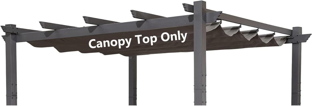Pergola Shade Cover Replacement Canopy Top Compatible with 10 X 10 ft 6-Bar Pergola Frames - Gray (Canopy Size 116' W x 95' L, Canopy Top Only)