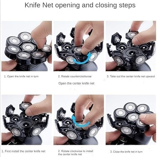 Electric Shavers for Bald Men, Multifunctional 8D Bald Head Shaver 6 in 1 Electric Razor Head Shavers for Bald Men LED Display Electric Shavers