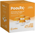 PoolRx+ Mineral Algaecide 4-Unit Pack, up to 6-Month Algae Control, for 5K-7.5K gallons, Orange & White, New Formula with Silver.