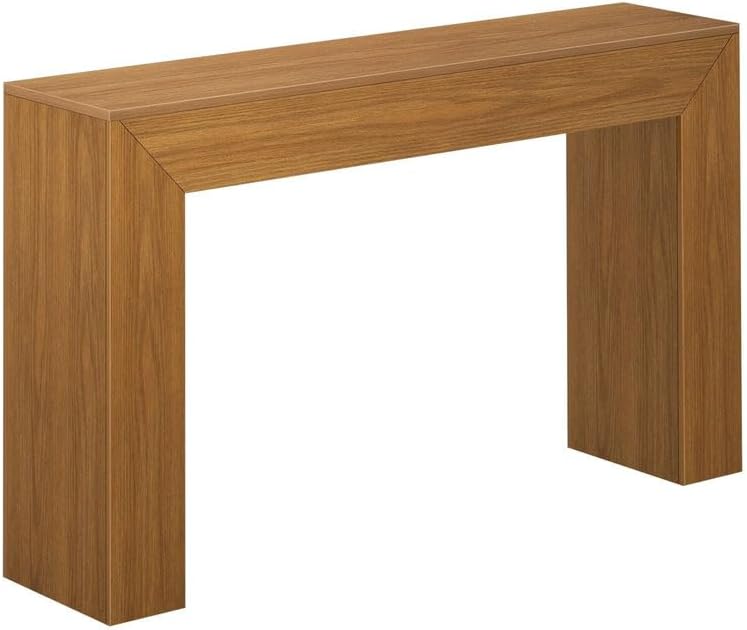 Plank+Beam Grand Console Table, 56 Inch Solid Wood Modern Sofa Table, Narrow Entryway Table for Hallway, Behind The Couch, Living Room, Foyer, Pecan Wirebrush
