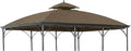 Garden Winds Reinforced RipLock 350 Replacement Canopy Top Cover Compatible with Somerset 10' x 12' Gazebo Models L-GZ212PCO-B - Nutmeg