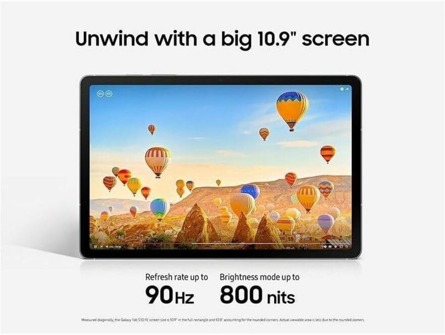 Samsung Galaxy Tab S10 FE 5G 10.9'128 GB,Android Tablet,(AT&T Network),IP68 Water & Dust-Resistant,Long Battery Life,Powerful Processor,S Pen, 13MP Camera,Lightweight Design,US Version, 2025,Gray