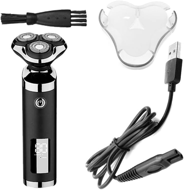Electric Shavers for Bald Men, Wet Dry Waterproof LCD Display Electric Shaver Beard Electric Razor for Men Facial Shaving Machine Rechargeable