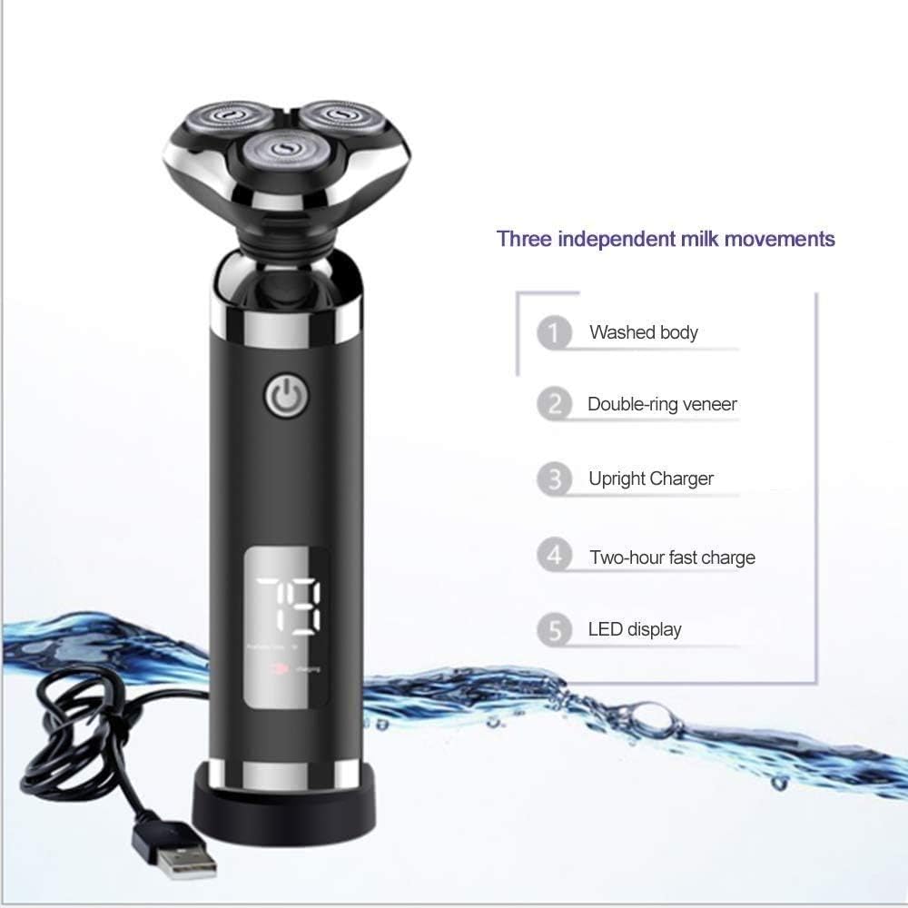 Electric Razor for Men, Wet & Dry Men's Razors for Shaving Electric Cordless, Rotary Razors Electric Shavers for Men Waterproof Rechargeable