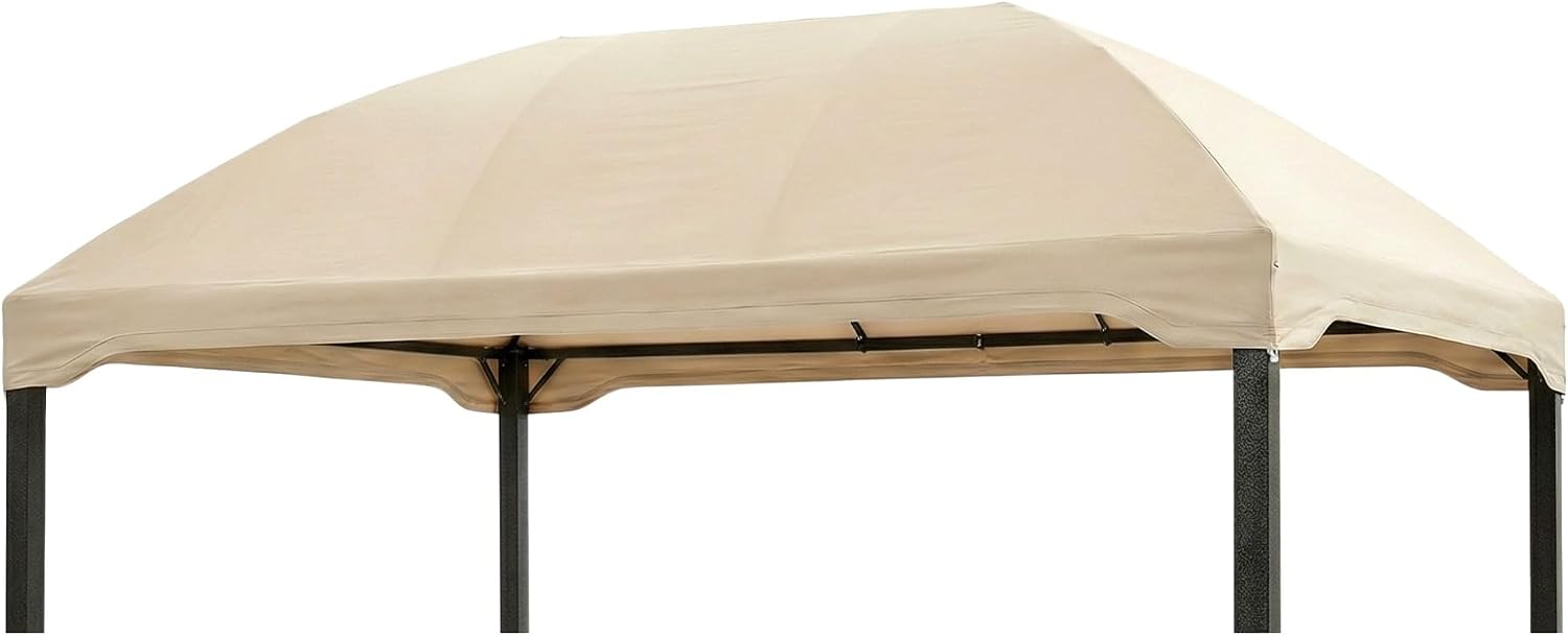 Garden Winds Reinforced Replacement Canopy Top Cover Compatible with The L-GZ702PST Pomeroy 10' x 13' Dome Gazebo - Classic Sand, Riplock 350