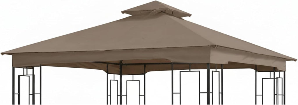 Garden Winds Reinforced RipLock 350 Replacement Canopy Top Cover Compatible with Garden Treasures 10' x 10' Gazebo Model L-GZ724PST-B - Nutmeg