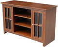Solid Wood Entertainment / TV Stand with 2 Doors - 48', Espresso