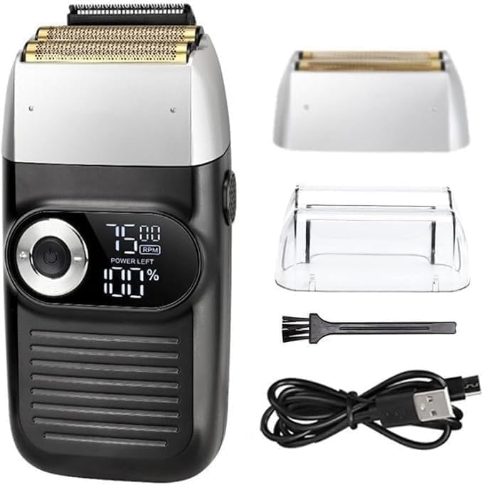 Electric Razor for Men, Rechargeable Hair Shaver for Men Electric Shaver Beard Electric Razor Bald Head Fades Shaving Machine Finishing Tools