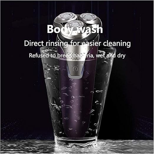 Electric Razor Shaver for Men,Wet&Dry Metal IPX7 Waterproof Removable Beard Hair Trimmer Mens Rotary Shavers Included Charging Adapter