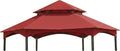 Garden Winds Reinforced RipLock 350 Replacement Canopy Top Cover Compatible with Southbay Hexagon 12' x 12' Gazebo Models L-GZ793PST-A, A111005500 - Cinnabar