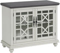 Martin Svensson Home Elegant Small Spaces TV Stand Blue with Coffee Walnut Top