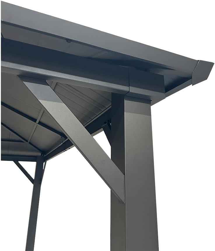 Garden Winds Winter Cover Compatible with Allen Roth TPGAZ2246 10' X 10' Tall Hard Top Gazebo – Heavy Duty Protective Enclosure for Outdoor Storage, Waterproof, Windproof and Flame Resistant – Black