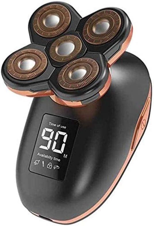 Electric Razor, Rechargeable Electric Shaver Waterproof Wet & Dry Rotary Shavers for Men Electric Shaving Razors, LED Display, 5 in 1 Grooming Kit Head Shavers