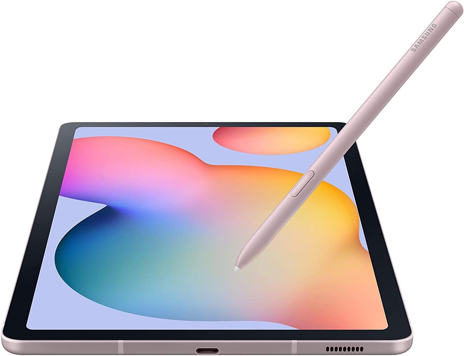 Samsung Galaxy Tab S6 Lite 10.4' 128GB Android Tablet, LCD Screen, S Pen Included, Slim Metal Design, AKG Dual Speakers, 8MP Rear Camera, Long Lasting Battery, US Version, 2022, Chiffon Rose
