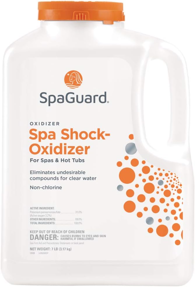SpaGuard Spa Shock Oxidizer for Spas & Hot Tubs, 7 lb, Pack of 2, Non-Chlorine Oxidizer, Easy to Use, Quick-Dissolving Shock Treatment