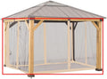 Garden Winds Replacement Mosquito Netting Set Compatible with The A102007200 Hard Top Gazebo