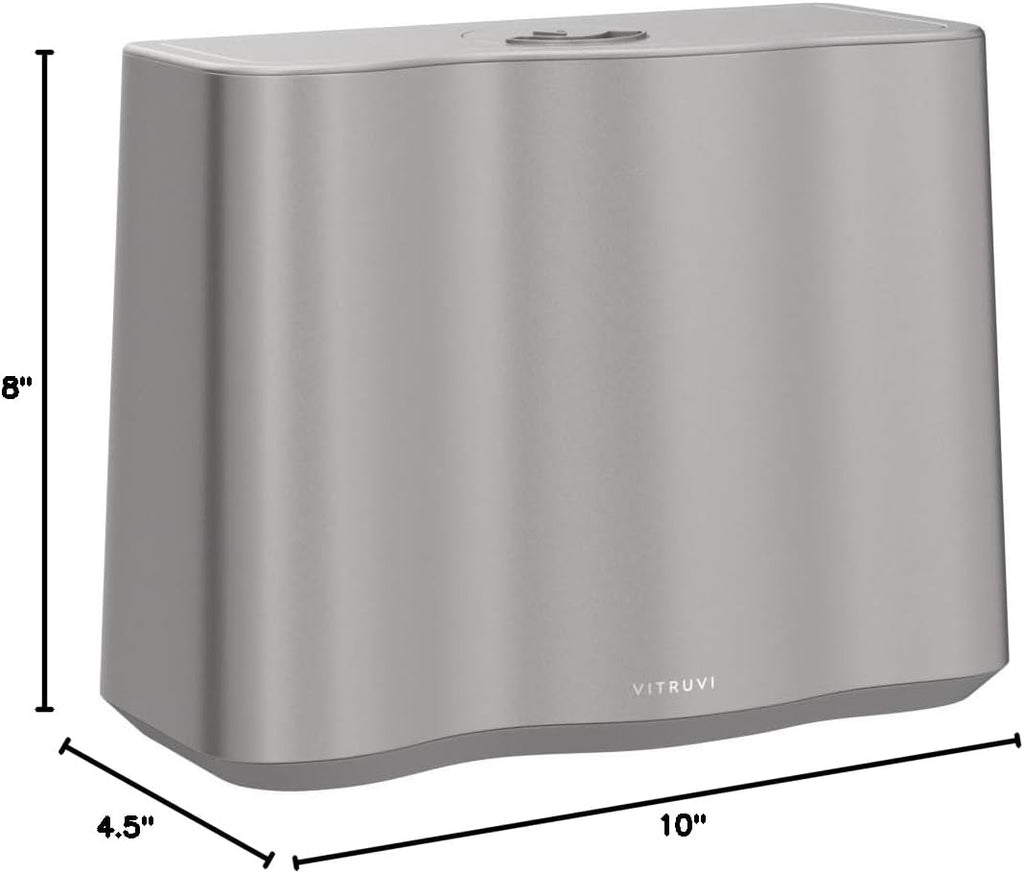 Vitruvi Cloud Bedside Humidifier, Dove, 24 Hr Run Time, 602ft Coverage, Large Home Bedroom - Night Mode - Includes 3 Month Filter