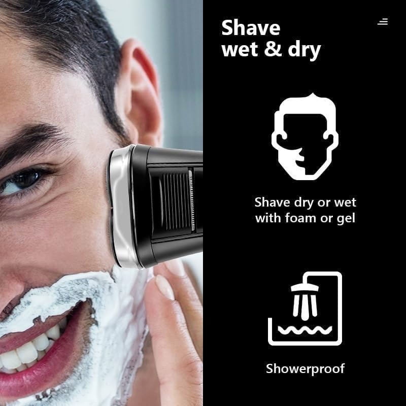 Electric Shavers for Men, Electric Shaver Waterproof Fast Charging Men's Shaver Rechargeable Electric Razor Beard Trimmer Shaving Machine