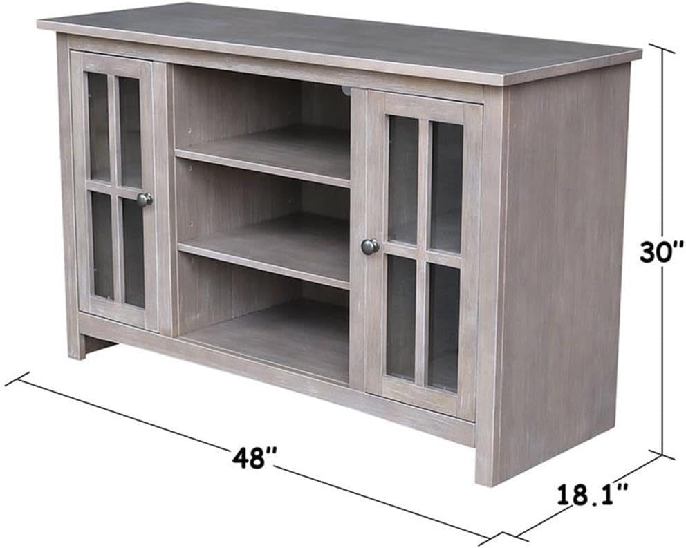 International Concepts Entertainment/TV Stand-With 2 Doors-48, Washed Gray Taupe