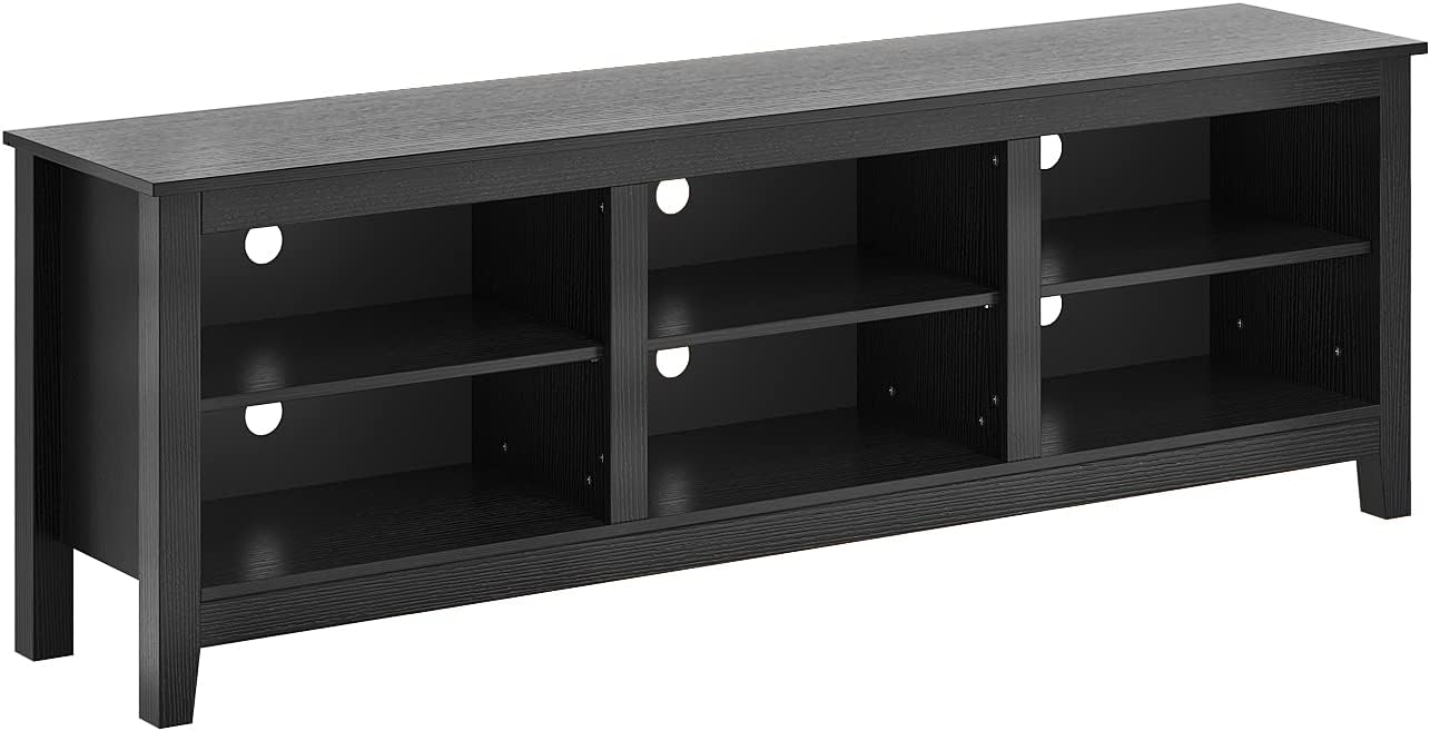 Panana TV Stand, Moden 6 Cubby TV Stand for 75 inch TV, Farmhouse Television Stands Entertainment Center Media Stand with Storage TV Table Stand for Living Room
