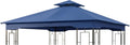 Garden Winds Reinforced RipLock 350 Replacement Canopy Top Cover Compatible with Garden Treasures 10' x 10' Gazebo Model L-GZ724PST-B - True Navy