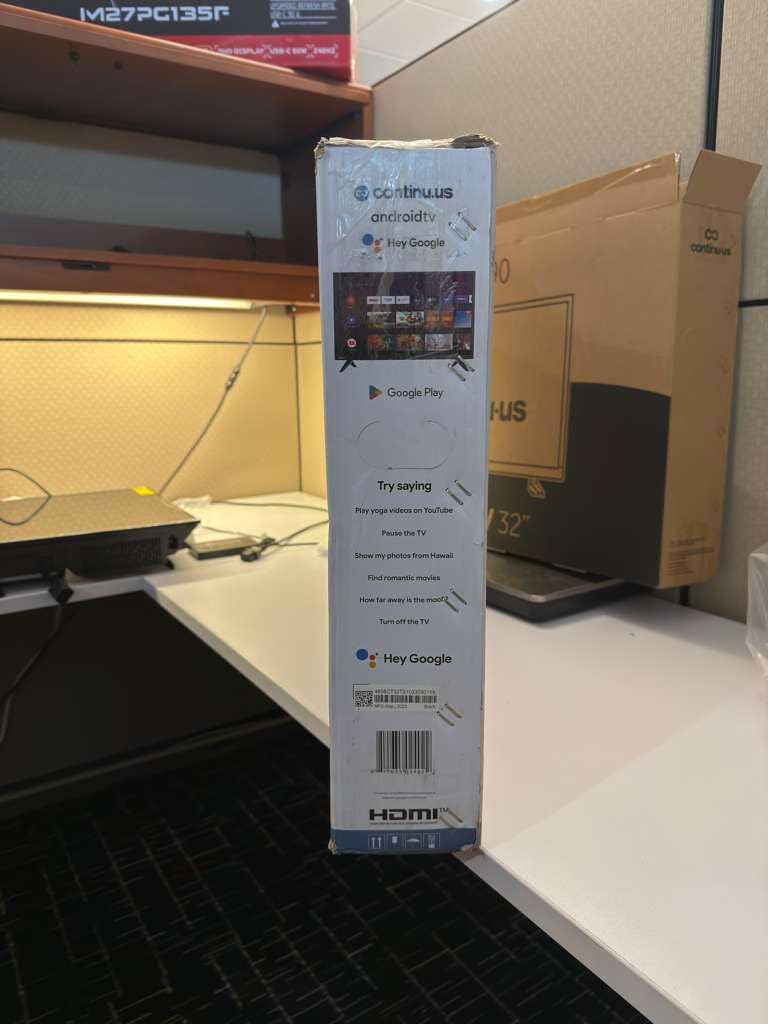 continuus 32' 12V RV Smart TV – Android TV with Google Assistant, Chromecast, and Free Streaming Apps – 720p HD - CT-32TS10