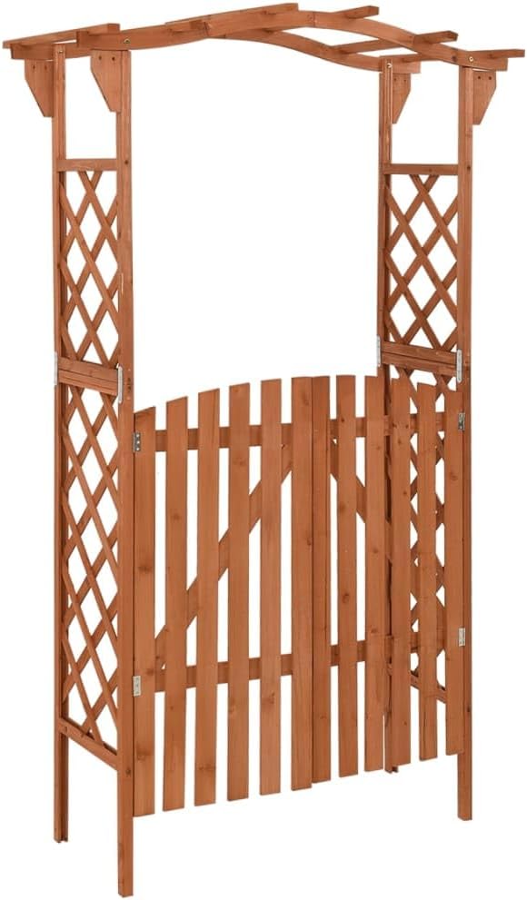 vidaXL Pergola Brown Solid firwood, Solid Pine Wood Medium