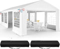 Quictent 13x26ft Party Tent Heavy Duty Outdoor Gazebo White Party Wedding Tent Canopy Shelter Carport with 4 Carry Bags