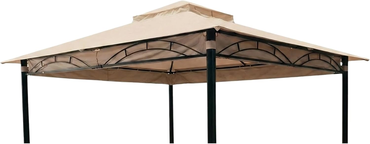 Garden Winds Reinforced RipLock 350 Replacement Canopy Top Cover Compatible with Warm Springs Palm Springs 9' x 11 'Gazebo Models GAZ/1-8, PS/GAZ-9 - Beige