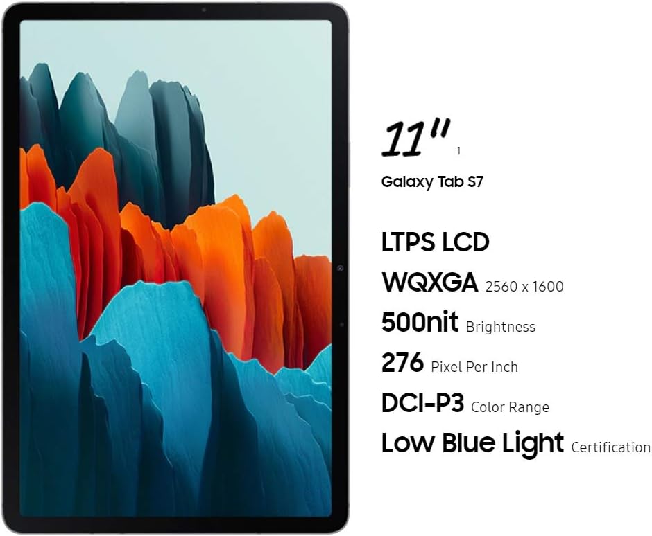 Samsung Galaxy Tab S7 11-inch, 128GB, with S-Pen - Mystic Black (Renewed)