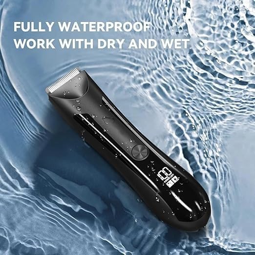 Hair Clippers for Men, Electric Body Hair Trimmer Shaver Waterproof Groin for Men Ball USB Recharge Dock Grooming Kit