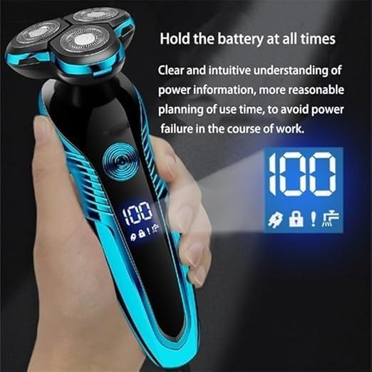 Electric Shavers for Men, Electric Shaver Washable Rechargeable Electric Razor Hair Clipper Cutting Shaving Machine for Men Beard Trimmer Wet-Dry Dual Use