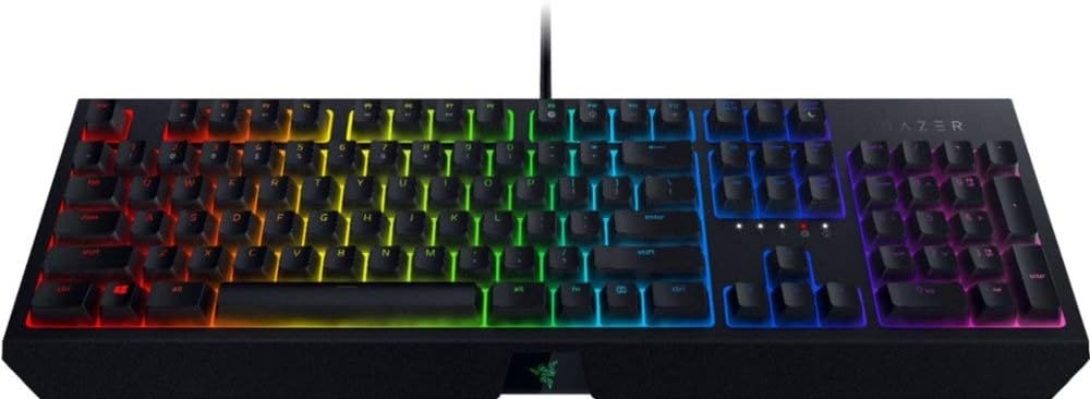 Razer BlackWidow Wired Gaming Mechanical Green Switch Keyboard with Chroma RGB Lighting (Renewed)