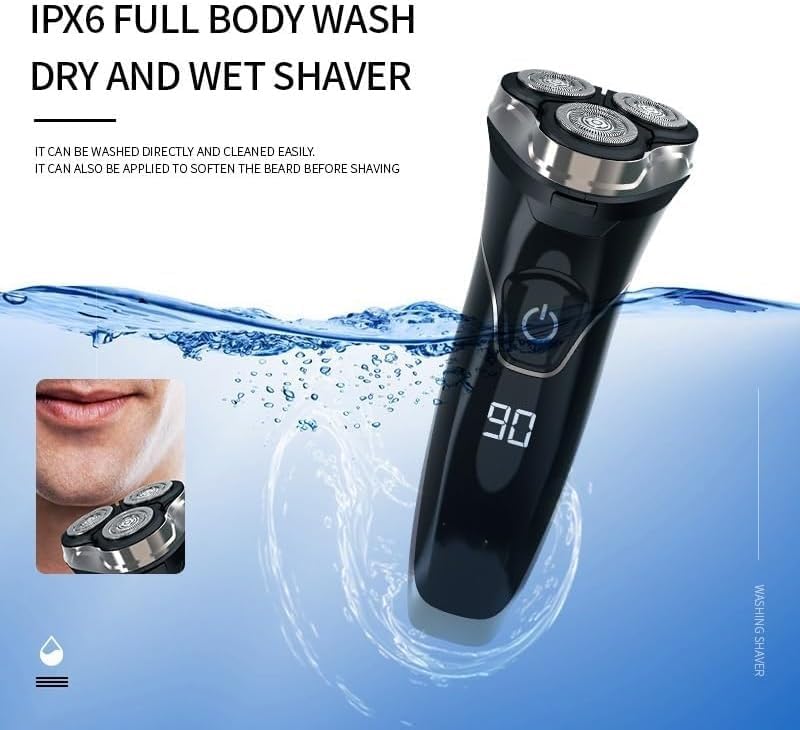 Electric Shavers for Men, Waterproof LCD Display Electric Shaver Beard Electric Razor for Men Facial Stubble Shaving Machine Rechargeable